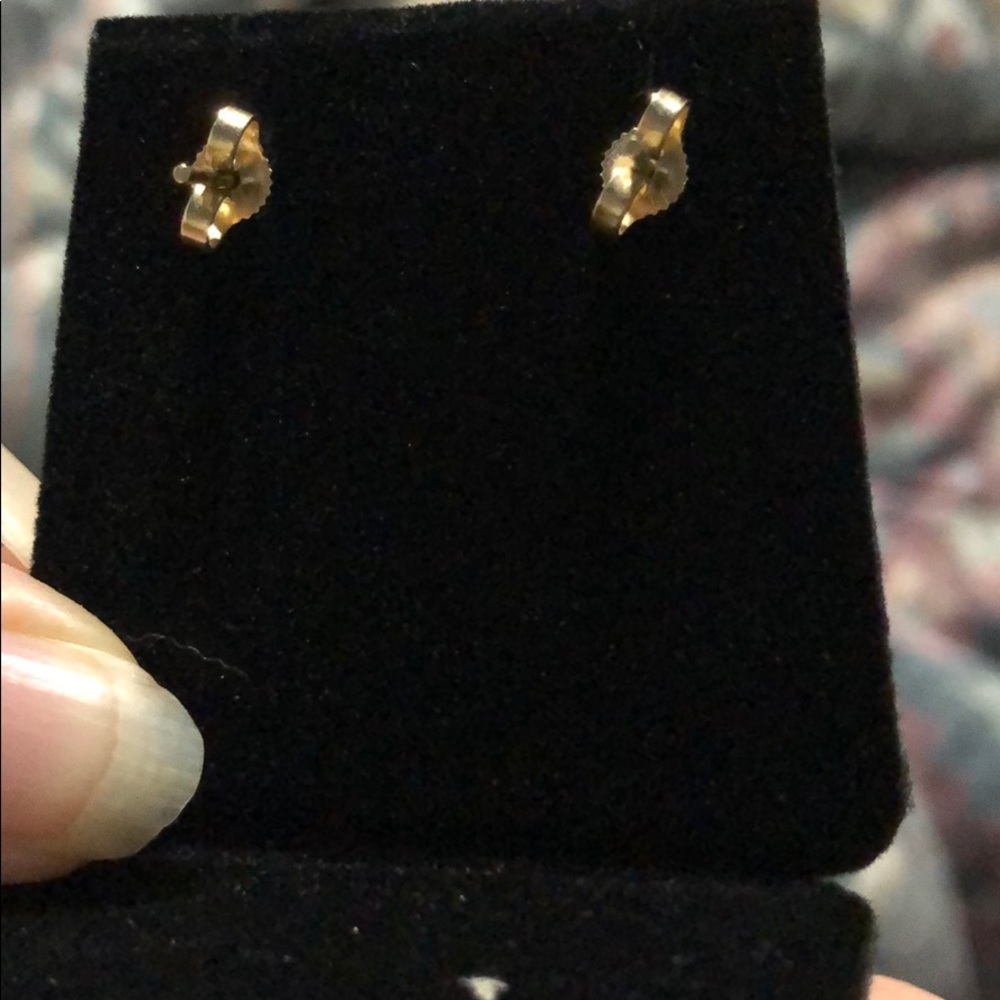 Real Blue Sapphire with Gold Stud Earrings🥳 - Picture 2 of 4